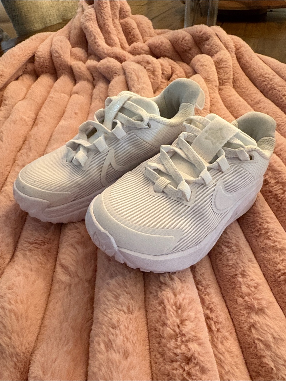 Nike Kids Light Pink/White Athletic Sneakers
